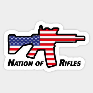 Nation Of Rifles (USA / United States Of America) Sticker